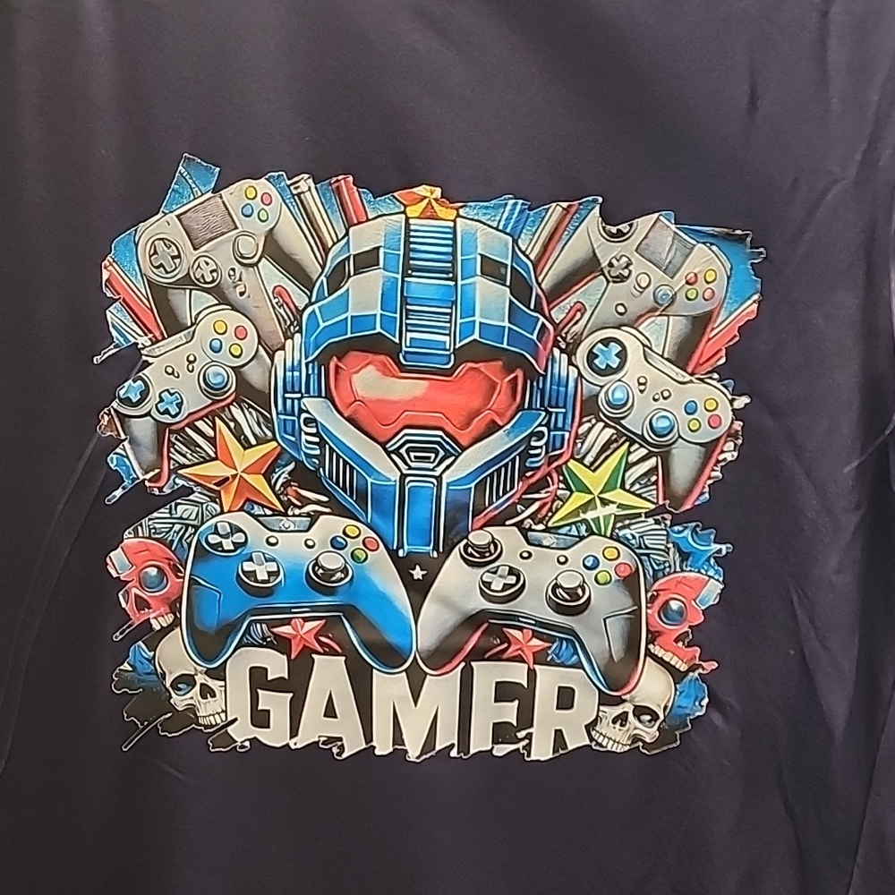 Gildan Gamer Graphic T-Shirt - Navy Blue